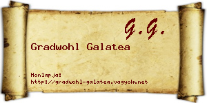 Gradwohl Galatea névjegykártya